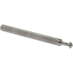 Accupro - 1/8° 1/8" Cut Diam, 0.062" Cut Width, 1/8" Shank, Solid Carbide Double-Angle Cutter - Exact Industrial Supply