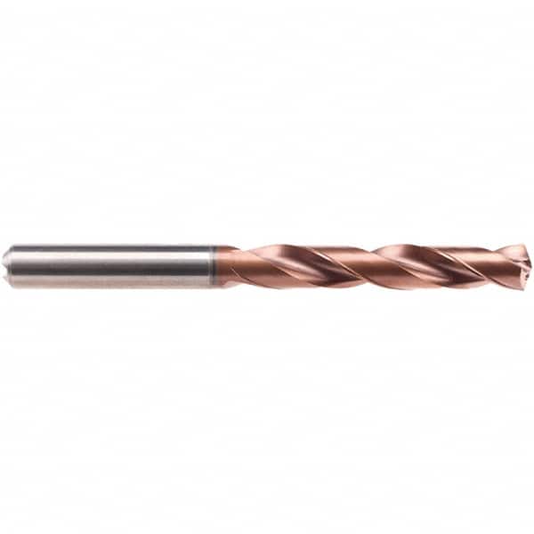 Jobber Length Drill Bit: 0.4035″ Dia, 140 °, Solid Carbide AlCrN Finish, Right Hand Cut, Spiral Flute, Straight-Cylindrical Shank