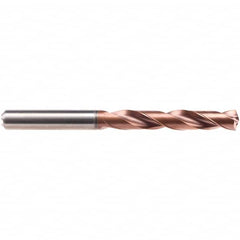 Jobber Length Drill Bit: 0.3898″ Dia, 140 °, Solid Carbide AlCrN Finish, Right Hand Cut, Spiral Flute, Straight-Cylindrical Shank