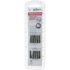 Wiha - 1/4" Drive, #1 Torq-Set Screwdriver Bit - 1" OAL - Exact Industrial Supply