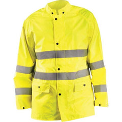 OccuNomix - Size S Hi-Viz Yellow Waterproof Jacket - Exact Industrial Supply