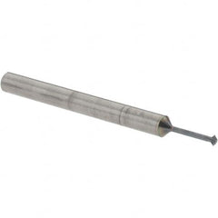 Accupro - 1/16° 1/16" Cut Diam, 0.031" Cut Width, 1/8" Shank, Solid Carbide Double-Angle Cutter - Exact Industrial Supply