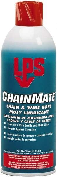 LPS - 16 oz Aerosol Extreme Temperature Chain & Cable Lubricant - Gray/Black, 0 to 300°F - Exact Industrial Supply