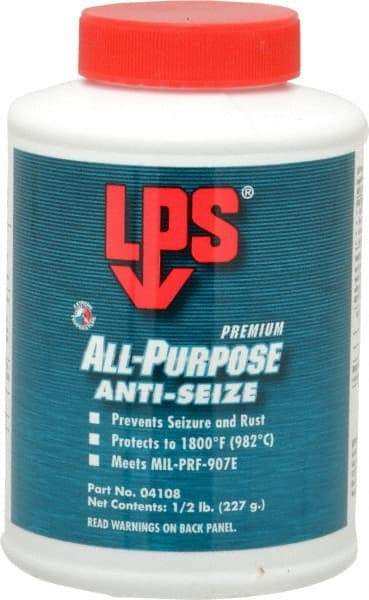 LPS - 0.5 Lb Can General Purpose Anti-Seize Lubricant - Molybdenum Disulfide, -65 to 1,800°F, Blue/Gray, Water Resistant - Exact Industrial Supply