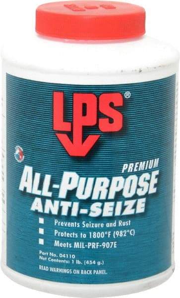 LPS - 1 Lb Can General Purpose Anti-Seize Lubricant - Molybdenum Disulfide, -65 to 1,800°F, Blue/Gray, Water Resistant - Exact Industrial Supply