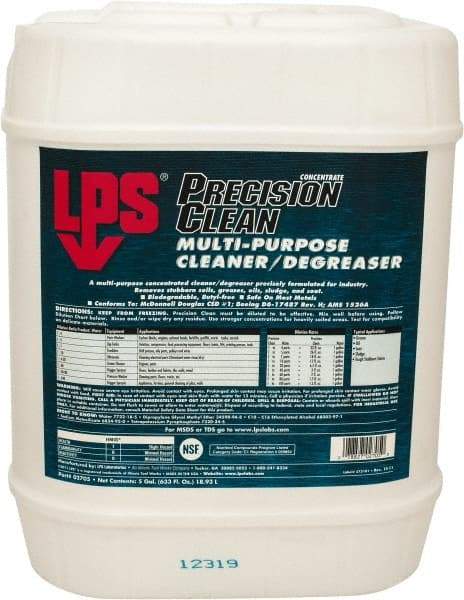 LPS - 5 Gallon Pail Contact Cleaner - Nonflammable, Food Grade - Exact Industrial Supply