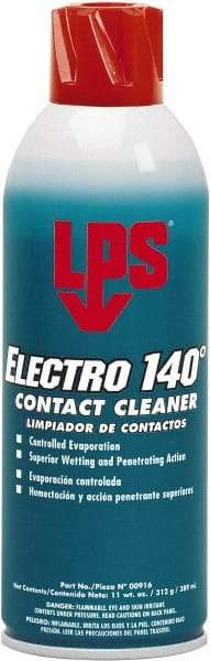 LPS - 11 Ounce Bottle Contact Cleaner - 144°F Flash Point, 15.14 kV Dielectric Strength, Flammable, Plastic Safe - Exact Industrial Supply