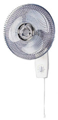 12″ Blade, 2,357 Max CFM, Oscilating Wall Fan 0.46 Amps, 110 Volts, 3 Speed