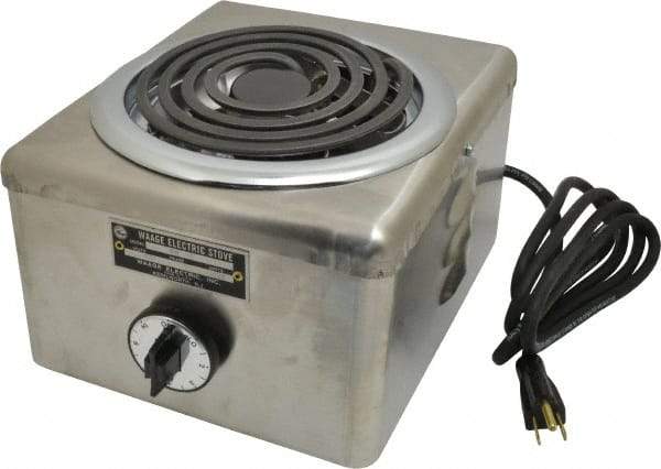 WAAGE - 10" Long x 8 Wide x 7" High, 115 Volt Hot Plate - 1 Burner, 1500 Watt, 13 Amps - Exact Industrial Supply