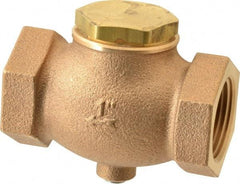 Conrader - 1" Bronze Check Valve - Inline, FNPT x FNPT - Exact Industrial Supply