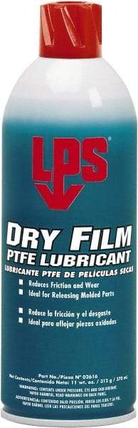 LPS - 16 oz Aerosol Dry Film with PTFE Lubricant - White, 500°F Max - Exact Industrial Supply