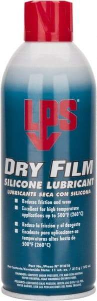 LPS - 16 oz Aerosol Dry Film/Silicone Lubricant - Clear, 500°F Max - Exact Industrial Supply