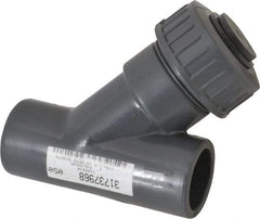 Simtech - 1" Pipe, Socket Ends, PVC Y-Strainer - 150 psi Pressure Rating - Exact Industrial Supply