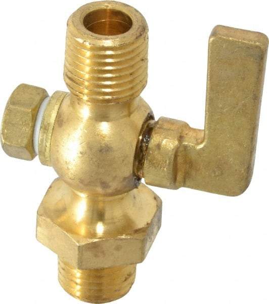 Conbraco - 1/4" Pipe, Lever Handle, MNPT x MNPT End Connection, Air Cock - 200 Max psi, Brass - Exact Industrial Supply