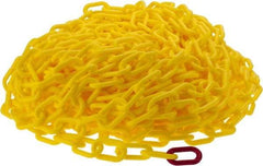 PRO-SAFE - 100' Long x 2" Wide Plastic Heavy-Duty Chain - Yellow - Exact Industrial Supply