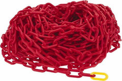 PRO-SAFE - 100' Long x 2" Wide Plastic Chain - Red - Exact Industrial Supply