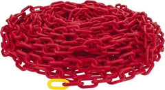 PRO-SAFE - 100' Long x 2" Wide Plastic Heavy-Duty Chain - Red - Exact Industrial Supply