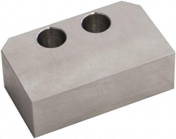 5th Axis - 3" Wide x 1" High x 1.2" Thick, Flat/No Step Vise Jaw - Soft, Aluminum, Manual Jaw, Compatible with V75100 Vises - Exact Industrial Supply