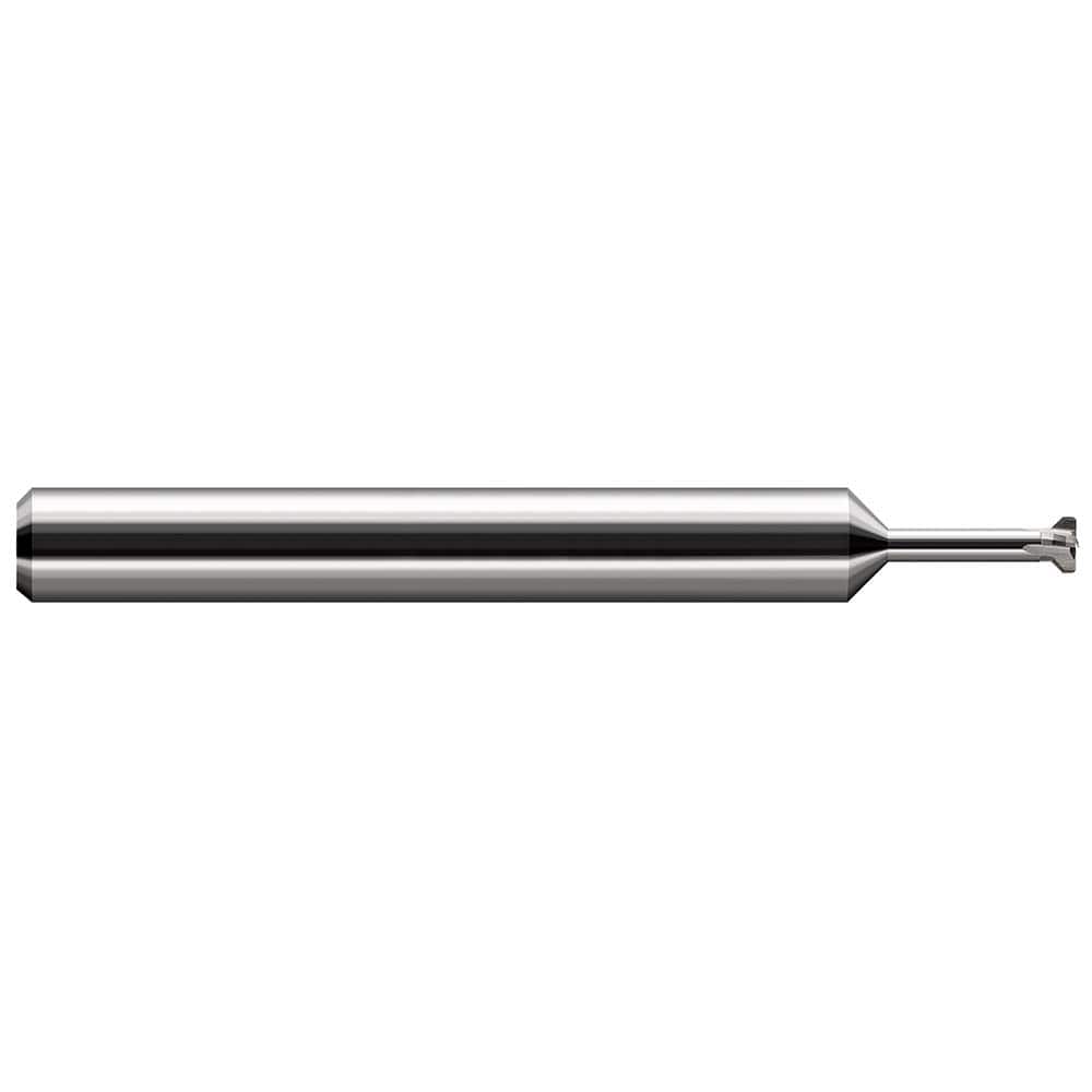 Harvey Tool - Thread Relief Cutters; Material: Solid Carbide ; Cutting Diameter (Inch): 0.075 ; Shank Diameter (Inch): 1/8 ; Flat Width (Decimal Inch): 0.0156 ; Overall Length (Inch): 1-1/2 - Exact Industrial Supply