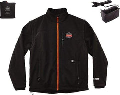 Ergodyne - Size L Heated & Cold Weather Jacket - Black, Polyester, Zipper Closure, 38 to 42" Chest - Exact Industrial Supply