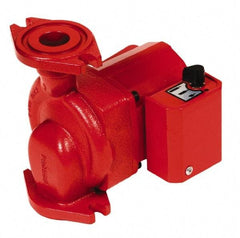 Bell & Gossett - .17 hp, 1 Phase, Cast Iron Housing, Noryl Impeller, Inline Circulator Pump - 115/230V Volt, 60 Hz Hz, 125 Max psi, 120V Motor - Exact Industrial Supply