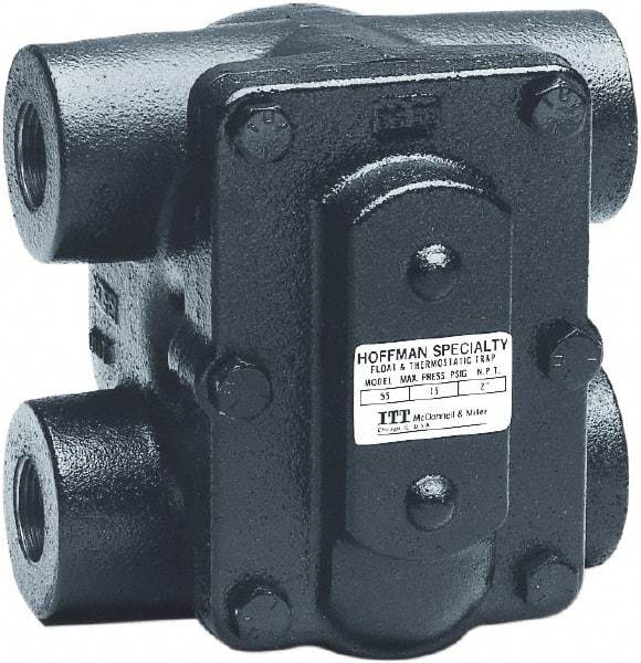 Hoffman Speciality - 4 Port, 1" Pipe, Stainless Steel Float & Thermostatic Steam Trap - 75 Max psi - Exact Industrial Supply