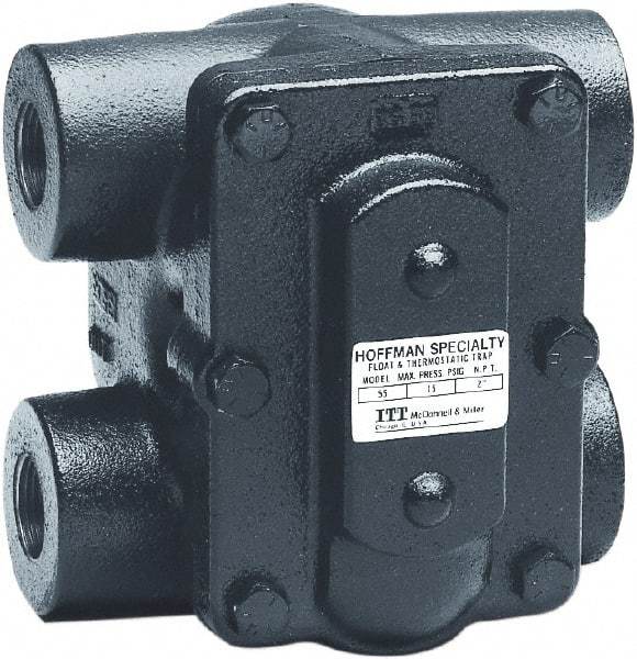Hoffman Speciality - 2 Port, 2" Pipe, Stainless Steel Float & Thermostatic Steam Trap - 15 Max psi - Exact Industrial Supply