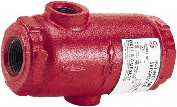 Bell & Gossett - 3" Pipe In Line Air Separator Air Vent - 175 Max psi, FNPT End Connection - Exact Industrial Supply