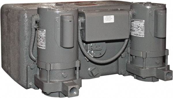 Hoffman Speciality - 14 Gallon Tank Capacity, 115 / 230 Volt, Duplex Condensate Pump, Condensate System - 18 GPM, 1080 GPM at 1 Ft. of Head, 3/4 NPT Outlet Size - Exact Industrial Supply
