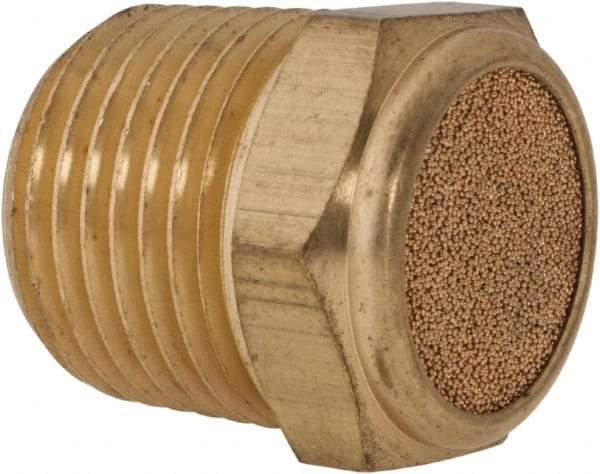 ARO/Ingersoll-Rand - 1/4 Male NPT, 9/16" Hex, 5/8" OAL, Breather Vent - 250 Max psi - Exact Industrial Supply