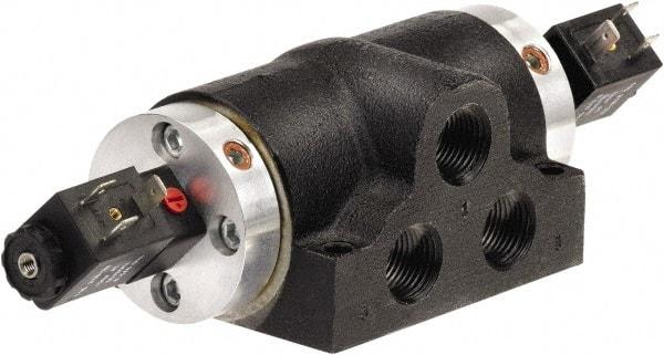 ARO/Ingersoll-Rand - 1" Inlet x 1" Outlet, Solenoid Actuator, Solenoid Return, 2 Position, Body Ported Solenoid Air Valve - 280 CFM, 120 VAC Input, 7.8 CV, 4 Way, 150 psi, 180° Max Temp, -10° Min Temp - Exact Industrial Supply