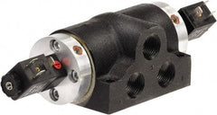 ARO/Ingersoll-Rand - 1/2" Inlet x 1/2" Outlet, Solenoid Actuator, Solenoid Return, 3 Position, Body Ported Solenoid Air Valve - 90 CFM, 24 VDC Input, 2.57 CV, 4 Way, 150 psi, 180° Max Temp, -10° Min Temp - Exact Industrial Supply