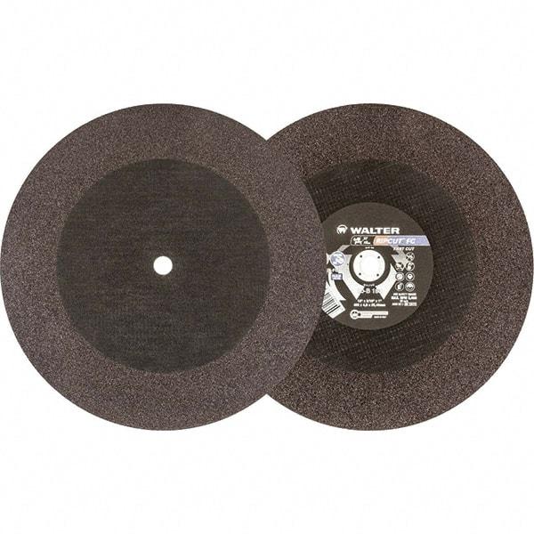 WALTER Surface Technologies - 18" 24 Grit Aluminum Oxide Cutoff Wheel - 3/16" Thick, 1" Arbor, 3,400 Max RPM, Use with Stationary Tools - Exact Industrial Supply