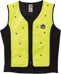 Ergodyne - Size XL, Lime Cooling Vest - 44 to 47" Chest, Zipper Front, Polyester - Exact Industrial Supply