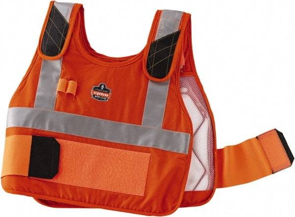 Ergodyne - Size L/XL, Orange Cooling Vest - 40 to 52" Chest, Hook & Loop Front, Cotton - Exact Industrial Supply