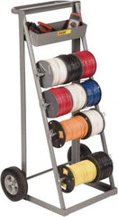Little Giant - 300 Lb Capacity, 24" Wide x 18-1/2" Long x 45-1/2" High Wire Spool Cart - 1 Shelf, Steel - Exact Industrial Supply