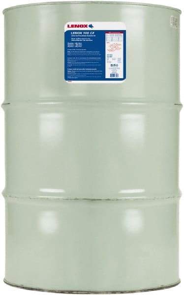 Lenox - CF 100, 55 Gal Drum Cutting & Sawing Fluid - Water Soluble, For Drilling, Grinding, Milling, Tapping - Exact Industrial Supply