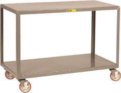 Little Giant - Mobile Table - Steel, Gray, 36" Long x 24" Deep x 34" High - Exact Industrial Supply