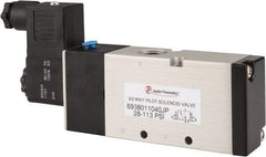 PRO-SOURCE - 3/8", 3/2 Way Single Stacking Solenoid Valve - 110 VAC, 1.38 CV Rate, 2.81" High x 6.22" Long - Exact Industrial Supply