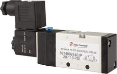 PRO-SOURCE - 1/4", 3/2 Way Single Stacking Solenoid Valve - 24 VDC, 0.98 CV Rate, 2.6" High x 5.12" Long - Exact Industrial Supply