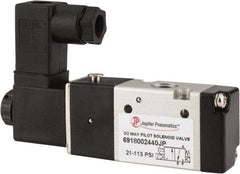 PRO-SOURCE - 1/8", 3/2 Way Single Stacking Solenoid Valve - 24 VDC, 0.65 CV Rate, 1.38" High x 3.46" Long - Exact Industrial Supply