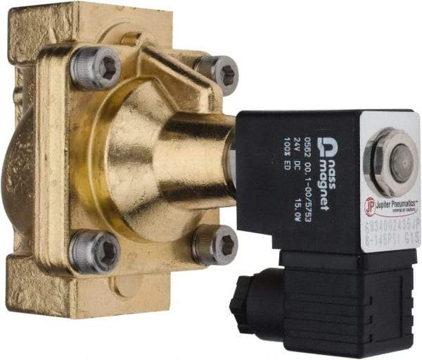 PRO-SOURCE - 3/4", 2/2 Way Steam Series Stacking Solenoid Valve - 24 VDC, 12 CV Rate, 4.98" High x 3.94" Long - Exact Industrial Supply