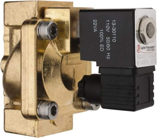 PRO-SOURCE - 3/4", 2/2 Way Stacking Solenoid Valve - 110 VAC, 12 CV Rate, 4.98" High x 3.78" Long - Exact Industrial Supply