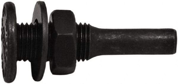 Tanis - 1/2" Arbor Hole to 1/4" Shank Diam Drive Arbor - For 3" Small Diam Wheel Brushes - Exact Industrial Supply