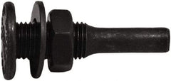 Tanis - 1/2" Arbor Hole to 1/4" Shank Diam Drive Arbor - For 3" Small Diam Wheel Brushes - Exact Industrial Supply