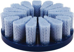 Tanis - 3" 120 Grit Ceramic Crimped Disc Brush - Drive Arbor Connector, 1-1/2" Trim Length, 7/8" Arbor Hole - Exact Industrial Supply