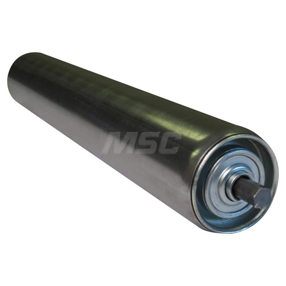 Roller Skids; Roller Material: Galvanized Steel; Load Capacity: 207; Color: Chrome; Finish: Natural; Compatible Surface Type: Smooth; Roller Length: 37.0000 in; Roller Width: 2.5000; Roller Height: 2.5 in; Roller Diameter: 2.5000; Overall Height: 2.5 in;