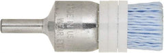 Tanis - 180 Grit, 3/4" Brush Diam, Crimped, End Brush - 1/4" Diam Steel Shank, 10,000 Max RPM - Exact Industrial Supply