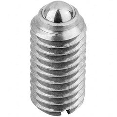 KIPP - M10, 6mm Ball Diam, 19mm Body Length, 2mm Max Ball Reach, Threaded Ball Plunger - Exact Industrial Supply