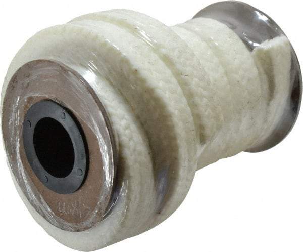 Made in USA - 5/8" x 5.2' Spool Length, PTFE/Synthetic Fiber Compression Packing - 1,500 Max psi, -80 to 450° F, White - Exact Industrial Supply